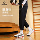 RIGORER knitted sports trousers autumn new men's basketball running casual loose American sweatpants leggings gray S /165