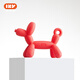 IKV baby teether small mushroom balloon dog teether can be boiled food grade silicone anti-eating hand artifact bite gum balloon dog teether - red
