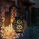 Shiyan Solar Garden Lamp Iron Lantern Retro Night Light Waterproof Outdoor Villa Balcony Garden Atmosphere Light and Shadow Small Flower Iron Lamp