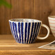 Modern Housewife Mug Ceramic Water Cup Home Office Breakfast Cup Girls High-Looking Coffee Cup Hand-painted Irregular Cup Blue Specifications See Figure 2 for details