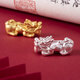 999 Pure Silver Pixiu Separated Beads Handmade DIY Accessories Loose Beads Fortune Fortune Year Pixiu Transport Bracelet Beads Wealth Pixiu Silver 22*10mm