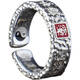 BXE rain gradually purple slightly taboo Tianshifu Dharma ring original chiseled retro ethnic style open ring men's gift sterling silver ring opening adjustable