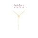 Chow Tai Fook SOINLOVE minimalist series ins style 18K gold necklace Y-shaped clavicle chain women's necklace birthday gift VE166 about 40cm