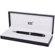 Montblanc (MONTBLANC) Meisterstück P164 dark black resin platinum decorated with hexagonal white star logo classic ballpoint pen 2866