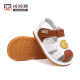 Lala Pig (lalazhu) new summer baby toddler shoes, children's leather sandals, boys' shoes, soft soles, non-slip, toddlers, baby Baotou boys' shoes, 1-3 years old, one brown size 22/inner length 14.5cm (suitable for feet about 14cm long)
