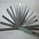 Feeler gauge single piece feeler gauge piece thickness 0.02-1.0mm Spring steel gap gauge feeler gauge piece length 100mm-300 200mm 17 pieces (0.02-1)