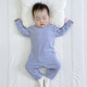 Ouyu baby one-piece spring, autumn and winter baby one-piece long-sleeved pajamas newborn clothes indoor crawling clothes 80cm blue one-piece style recommended height 73-80cm