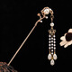 Ancient costume hairpins, step rocking hairpins, women's ancient style tassels, daily retro matching cheongsam, updos, Hanfu hair accessories, gold