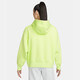 Nike sweatshirt jacket women's 2024 autumn and winter new style plus velvet warm loose sports knitted casual hooded pullover DQ5859-736 fluorescent yellow inner fleece M