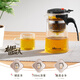 Bear glass teapot teapot elegant cup heat-resistant borosilicate glass tea set 750ml large capacity tea water separation