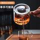 Nan Ruoying side handle glass teapot high temperature resistant teapot single pot filter kungfu tea set side handle solid wood teapot 550ml