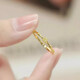Dragon Girl Small Bamboo Sugar Cube Citrine Ring Ring for Women Light Luxury Versatile Niche Design Adjustable Index Finger Ring Bamboo Sugar Cube B01-302