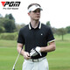 PGM Golf Vêtements pour hommes à manches courtes à manches courtes à manches courtes à manches courtes à manches courtes à manches étirées Stretch Polo Color Coll Collier pour hommes YF684-Black [Top]