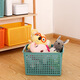 Macaron desktop storage basket plastic storage basket cabinet sundry basket home office storage storage basket fragrant orange shallow mouth large size
