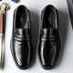 Zapatos de cuero de cartelo para hombres tapa de pie suave zapatos casuales de negocios