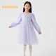 Balabala children's clothing children's dress girls' skirt 2025 spring new style children's style mesh princess skirt purple tone 00377 130