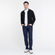 
Rosie Ao Men's Wear Wool Open Chest Button Fashion Autumn and Winter Comfortable Business Casual Black LOZIO Cardigan Knitted Jacket Black 48 (170/92A)