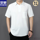Romon ROMON brand high-end summer large-size loose ice silk short-sleeved T-shirt men's polo Paul shirt lapel middle-aged thin summer T-shirt dad's suit new product Zoo red envelope XL 175[115-135Jin[Jin equals 0.5 kg] wear]