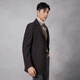 Boni coat men's winter warm wool single coat coat light business men's wool coat BO733261B brown 170