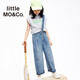 Little MO&Co. Children's clothing summer clothing children's pants boys overalls girls pure cotton long jeans trousers denim blue 110 110/53