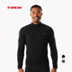 TREK Circuit Thermal Men's Multifunctional Stretch Breathable Warm Fleece Long Sleeve Cycling Jersey Black S