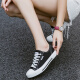 Feiyue canvas women's campus classic versatile solid color lace-up casual sneakers 602 black 36