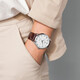 Tian Wang Watch Herren Mode Quarz Paar Watch Women's Belt National Watch Water of Watch Watch Valentinstag Geschenk 3886 Weißer Teller Brown Belt Herren Uhren + Temperiertes Film