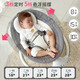 ULOP (ULOP) Baby Schaukelstuhl Baby Elektro-Schaukelstuhl Komfort Schlaflochstuhl Neugeborene Geschenkbox [Backrest verstellbar + Essschild] Elektrischer Schaukelstuhl grau