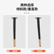 Lailiwei table legs with extended metal support legs, dressing table legs, bar stools, chair legs, office desk legs, desk legs, black gold, straight legs, height 65CM