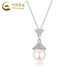 CHINA GOLD Skirt Pearl Pendant S925 Silver Freshwater Pearl Necklace Women's Niche Practical Valentine's Day Practical Birthday Gift Skirt Pearl Necklace Brand Gift Box