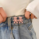 Dai Yan Bear Waist Buckle Jeans Waist Adjustment Removable Removable Nail-Free Waist Tightening Button Buckle Waist Adjustment Buckle Bear Waist Buckle Black + Gold 2 Pairs