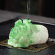 Tao Fuqi's color-changing cabbage tea pet ornaments, home tea table boutique can cultivate creative personality, Baicai tea toy, tea set, tea ceremony accessories, color-changing cabbage tea pet (Baicai)
