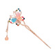 Wanbaozi Children's Ancient Style Hanfu Butterfly Hairpin Children's Updo Hairpin Headband Wind Hairpin Tassel Hairpin Hair Accessory Diefei-Pink