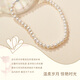 CHINA GOLD natural freshwater pearl necklace mother style clavicle chain plain beads birthday gift for girlfriend and wife (one in a hundred) pearl chain-7-8mm