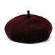 Qustar's new woolen octagonal hat for the elderly, men's thin old men's beret, middle-aged and elderly dad painter hat, spring and summer cloth hat, octagonal hat, tongueless dark red (teather) S (56-57cm)