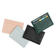 kt card bag men's ultra-thin sheepskin woven mini card bags for juvenile leather leather wallet soft leather men's portable card case black