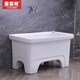 Lefit (lfte) bathroom ceramic wash mop pool balcony mop trough household Taiwan-controlled large, medium and small mop basin courtyard mop pool 5056 Taiwan-controlled drain + faucet delivery to home