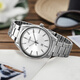 CITIZEN watch men's quartz movement series luminous waterproof watch date display men's watch birthday gift BI1030-53A silver plate steel belt