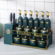 Zhengye kitchen seasoning box seasoning utensil set household oil pot oil bottle ceramic seasoning jar oil salt sauce vinegar storage rack green glazed square jar 15-piece set
