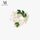 Mck gardenia brooch high-end women's shell imitation pearl corsage suit accessories Chinese Valentine's Day gift
