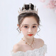 Oein children's crown tiara girl birthday crown little girl gift diamond imitation crystal headband party catwalk model pink pearl European style crown