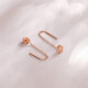 Saturday Fortune (ZLF) 18K gold ear wire snowflake rose gold earrings for birthday girlfriend, a pair