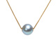 Xuanxian Silver Blue Gray Seawater Pearl Necklace Covered Collarbone 9510mm45cm Red