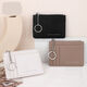 OEMG Cross Pattern Women's Coin Wallet Korean Mini Key Chain Ballet Case Múltiple Tarjeta Pack Pack Girls Birthday Blue
