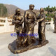 Deep love between military and civilians, military and civilian fish and water conditions, fiberglass imitation copper Red Army figure sculptures, red cultural cast bronze statues, custom-made Five Secretaries, Dingjin