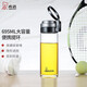 Copa de vidrio Heenor con anillo de elevación Copa de té de gran capacidad espesada de una sola capacidad para hombres al aire libre Copa de agua portátil Copa portátil Copa de anillo Tapa de 695 ml - Modelo de gran capacidad portátil mejorado Nuevo