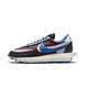 Nike (Nike) [Strictly Selectly Selectly Good Products] Nike Sacai X Nike Ldv Waffle Zapatos de tres partes de tres partes Sports Running Zapatos de gris negro y azul DJ4877-600 40.5