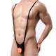 Long Night Sexy Underwear Abnormal Male Sexy Suspender Adjustable One-piece T-Pants Low Waist U Concave-convex Black One Size