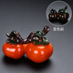 Xiangye Tea Pet Decoration Color Changing Persimmon Boutique Creative Tea Set Accessories Temperature Sensing Water Change Color Tea Play Can Be Raised Tea Table Tea Tray Kung Fu Tea Set Decoration Color Changing Tea Pet - Good Persimmon in Pair (Red)