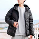 Nike men's down jacket, winter sportswear, running, fitness, windproof and casual outdoor cold-proof and warm hooded jacket, DV1132-010/black 695 hooded/85% gray duck down S, recommended 100-120Jin [Jin equals 0.5 kg]